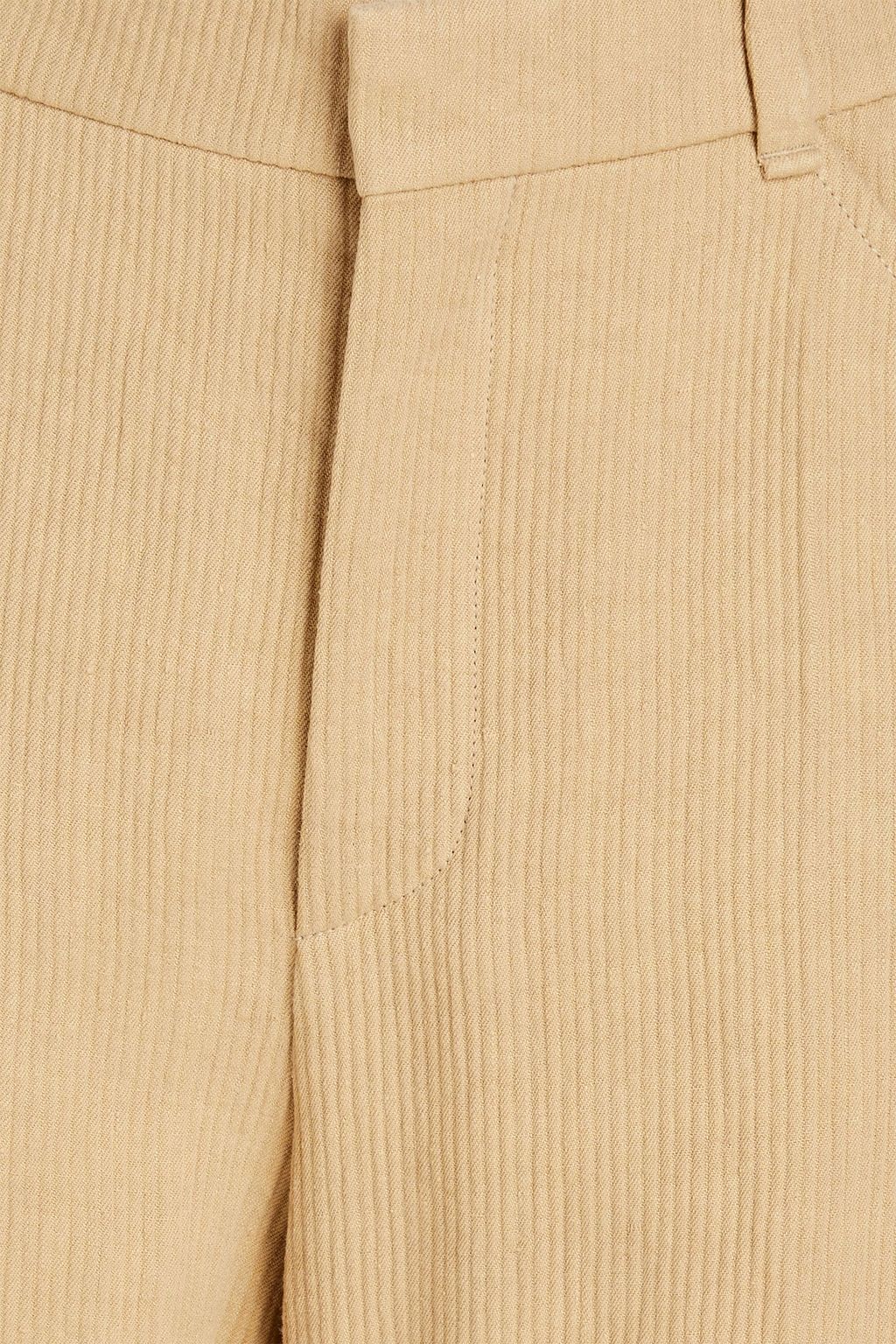 CHLOÉ بنطلون بقصّة أرجل واسعة من الكتان بتصميم مضلع