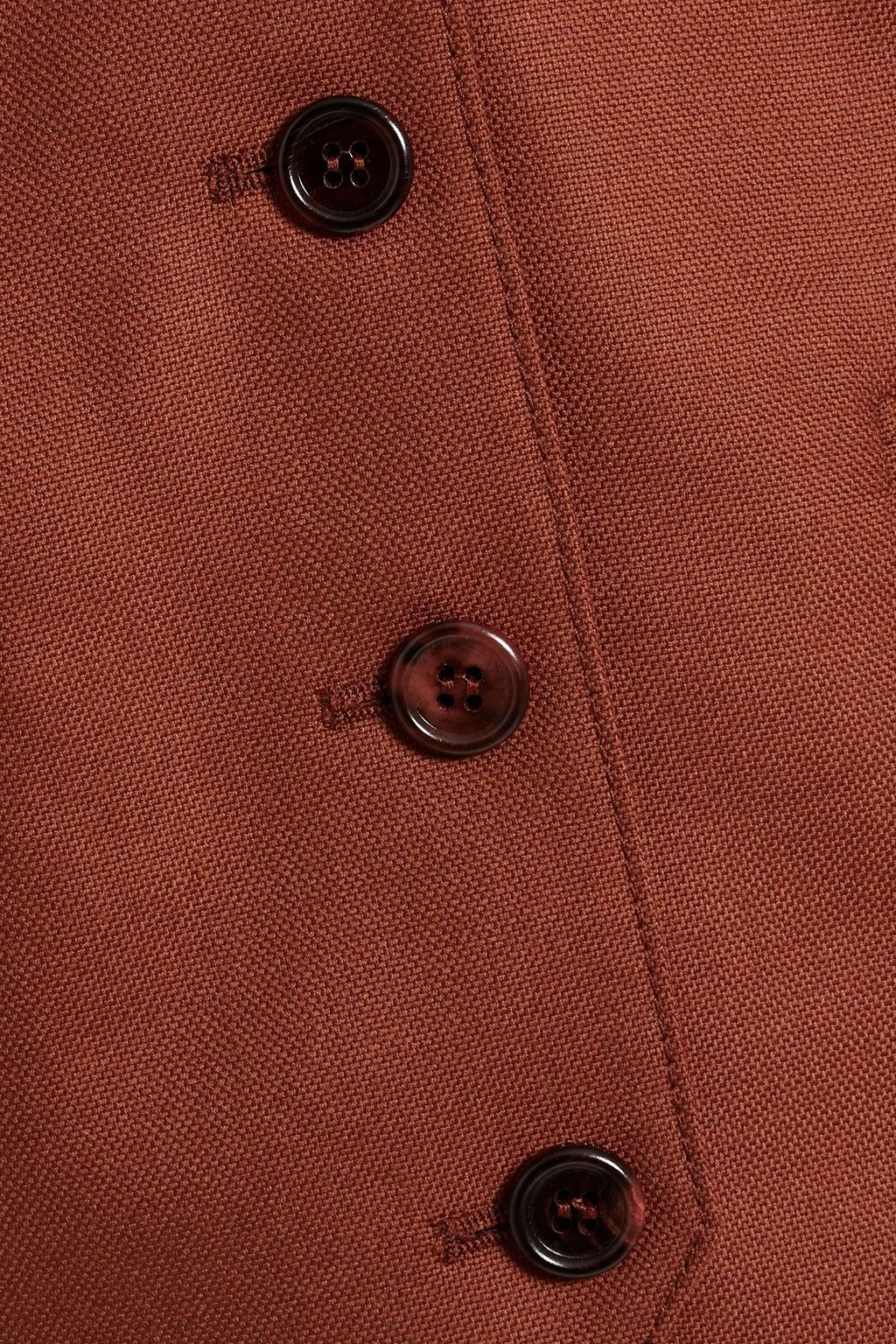 CHLOÉ Satin-paneled wool-canvas vest