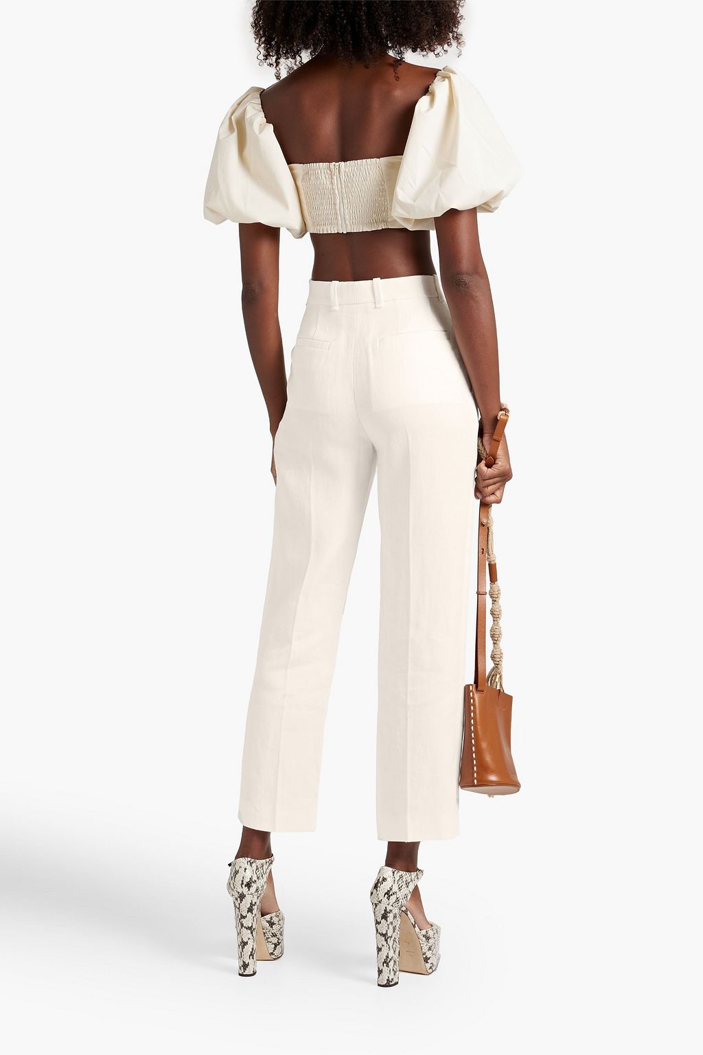 CHLOÉ بنطلون من الكتان بقصّة أرجل مستقيمة