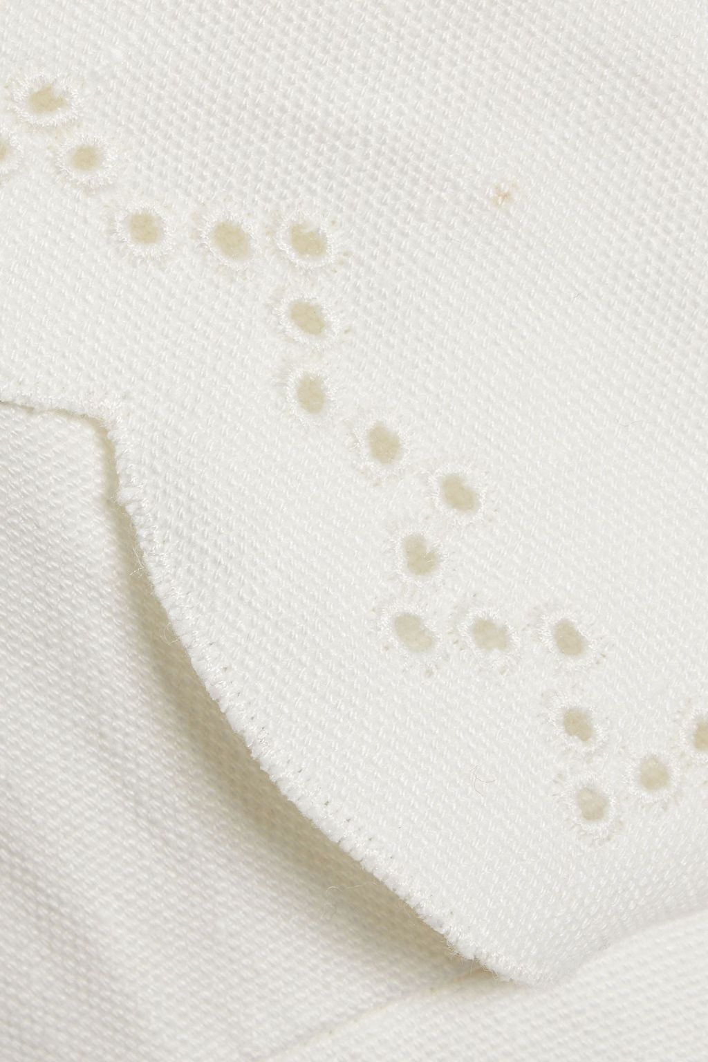 CHLOÉ Scalloped broderie anglaise linen maxi dress