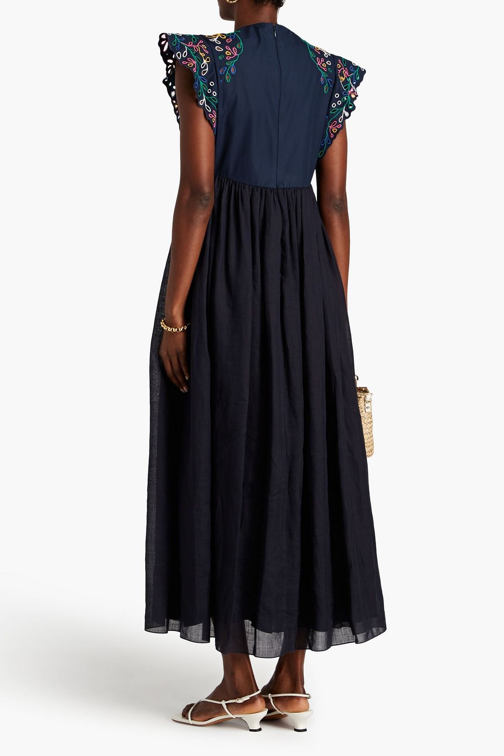 CHLOÉ Broderie anglaise cotton-voile maxi dress