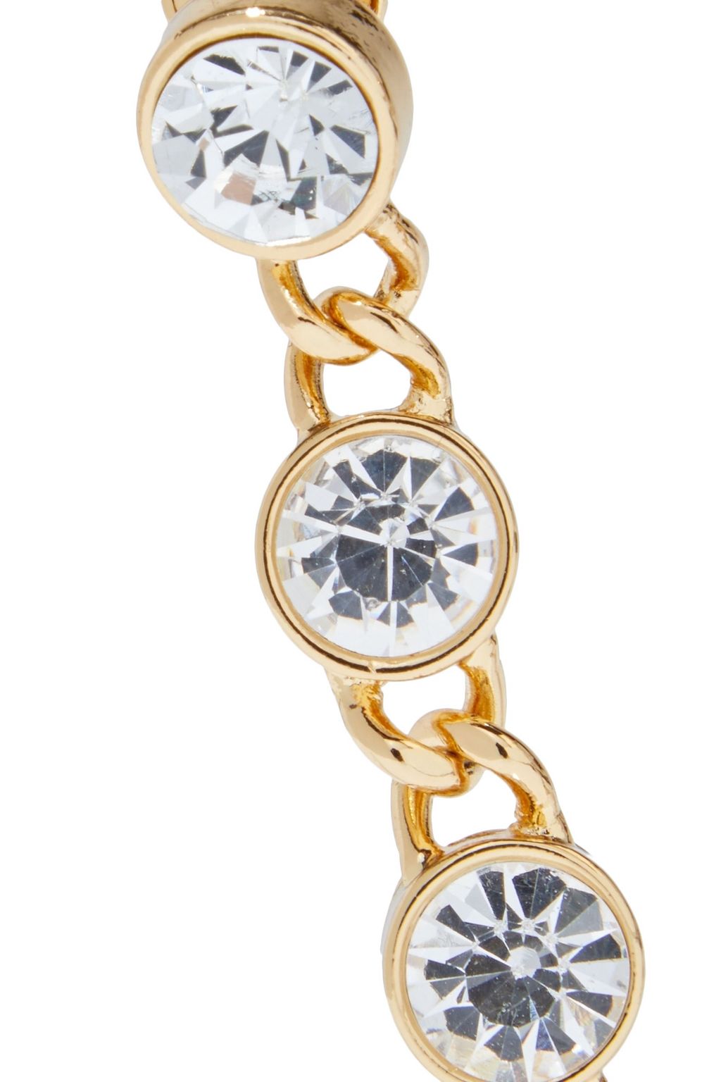 KENNETH JAY LANE Gold-plated crystal earrings