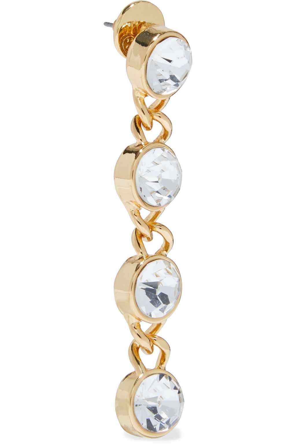 KENNETH JAY LANE Gold-plated crystal earrings
