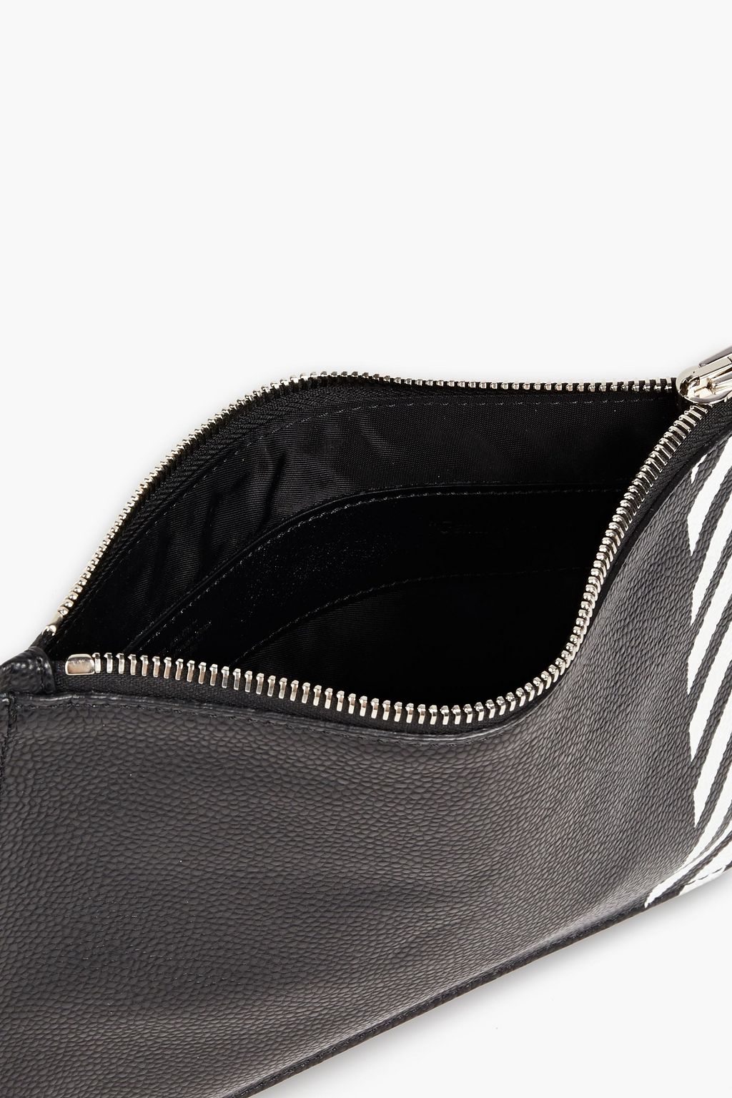 OFF-WHITE™ Printed textured-leather pouch