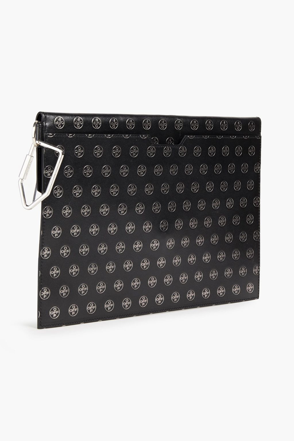 OFF-WHITE™ Embossed logo-print faux leather document case
