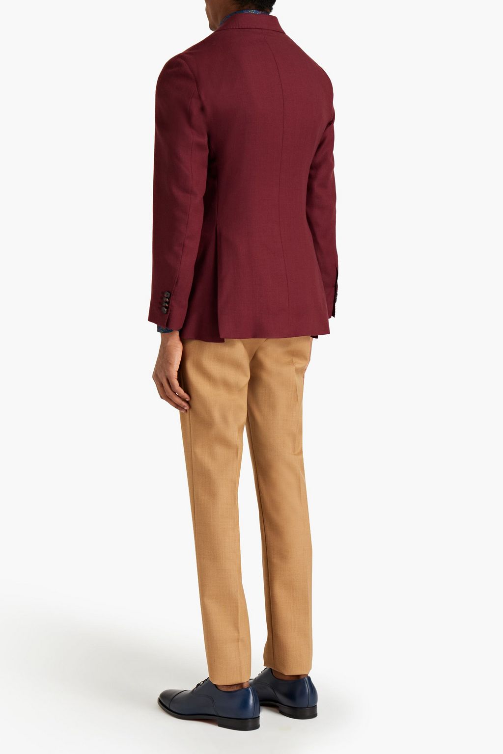 ETRO Slim-fit grain de poudre wool blazer