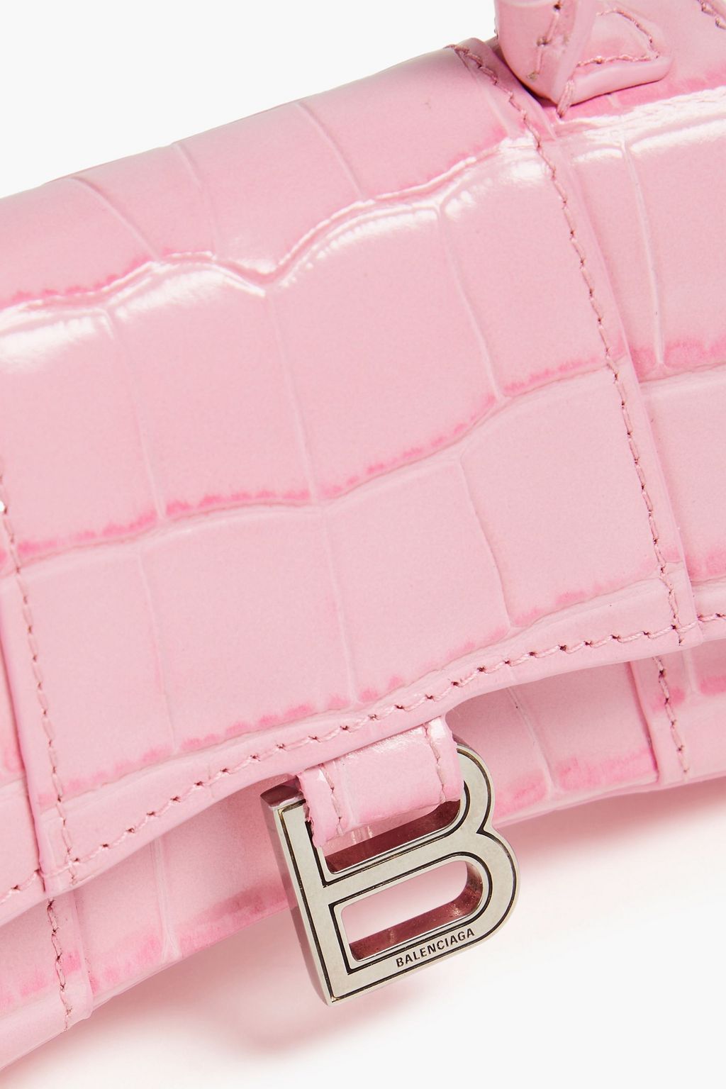 BALENCIAGA Croc-effect leather tote