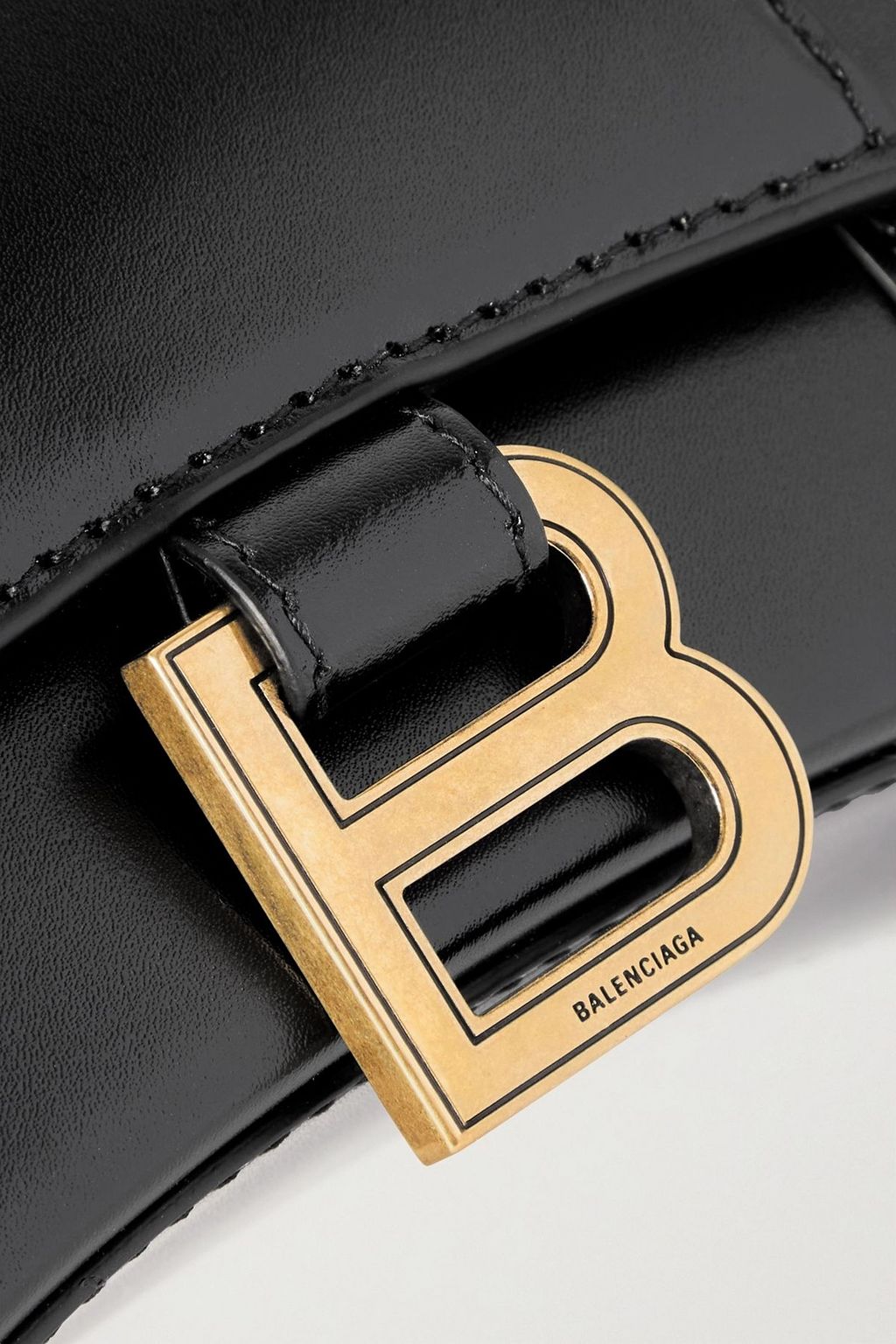 BALENCIAGA Hourglass XS leather tote