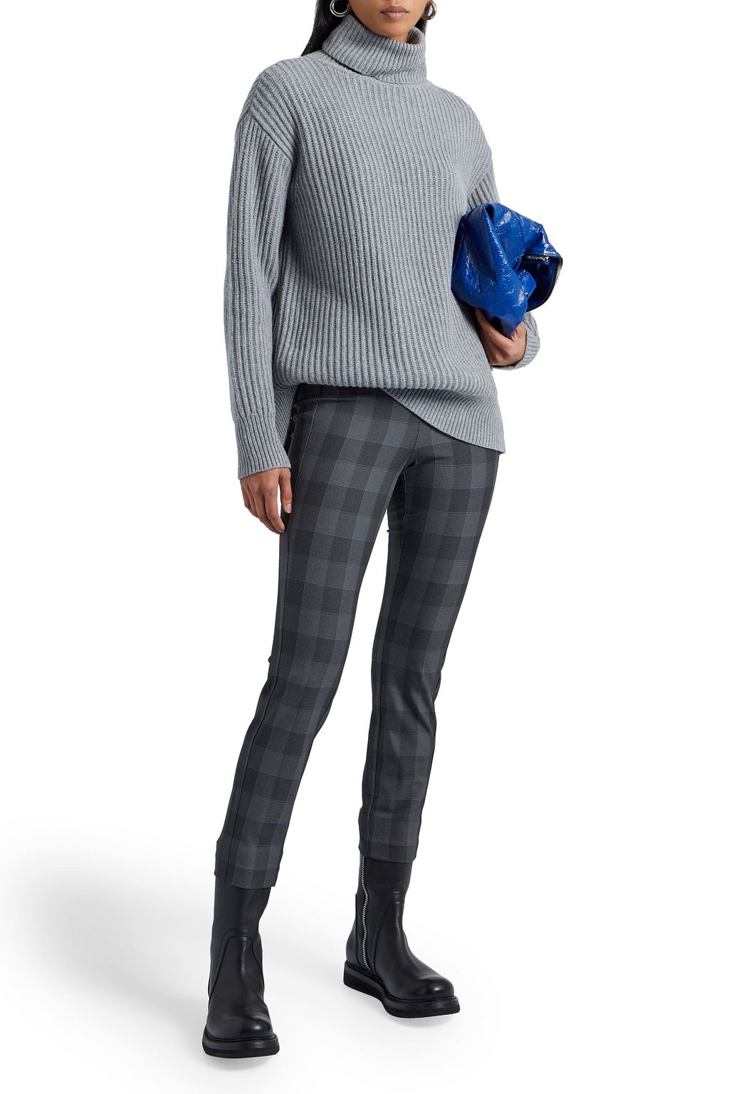 RAG & BONE Simone checked crepe skinny pants