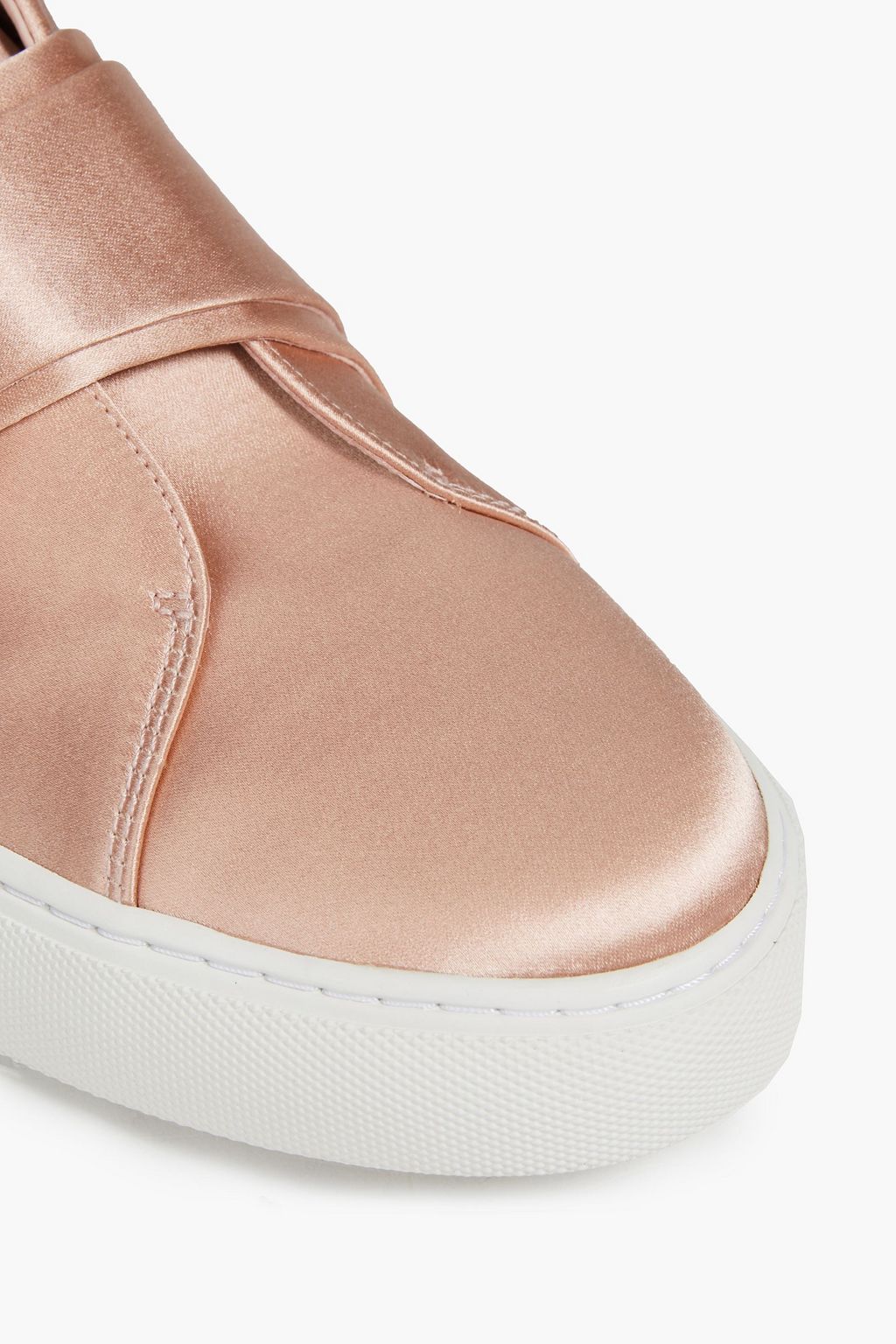 TORY BURCH Embellished satin sneakers