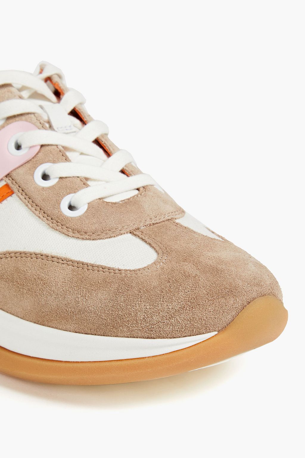 TORY SPORT Canvas, leather and suede sneakers