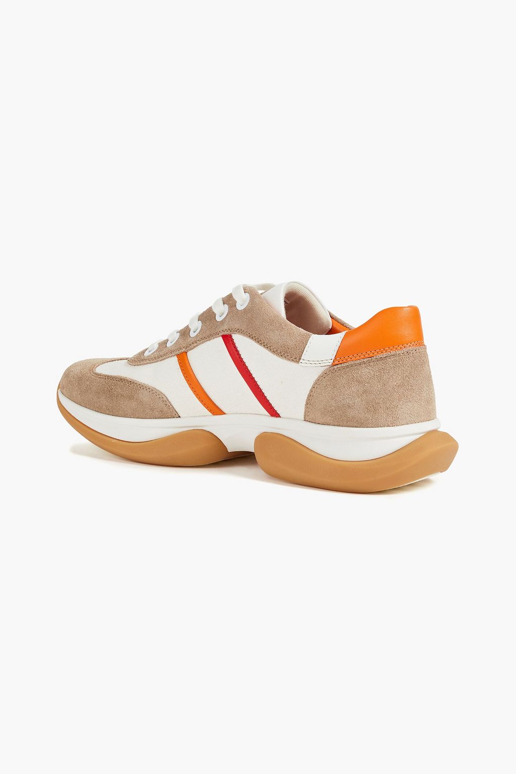 TORY SPORT Canvas, leather and suede sneakers