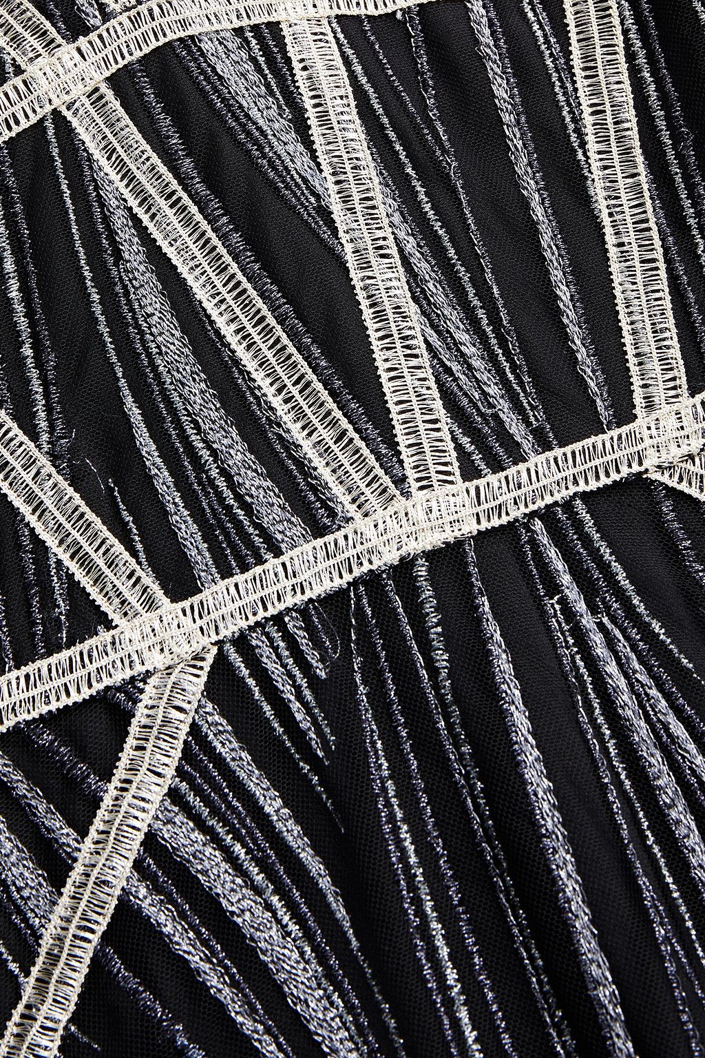 AMANDA WAKELEY Metallic embroidered tulle maxi dress