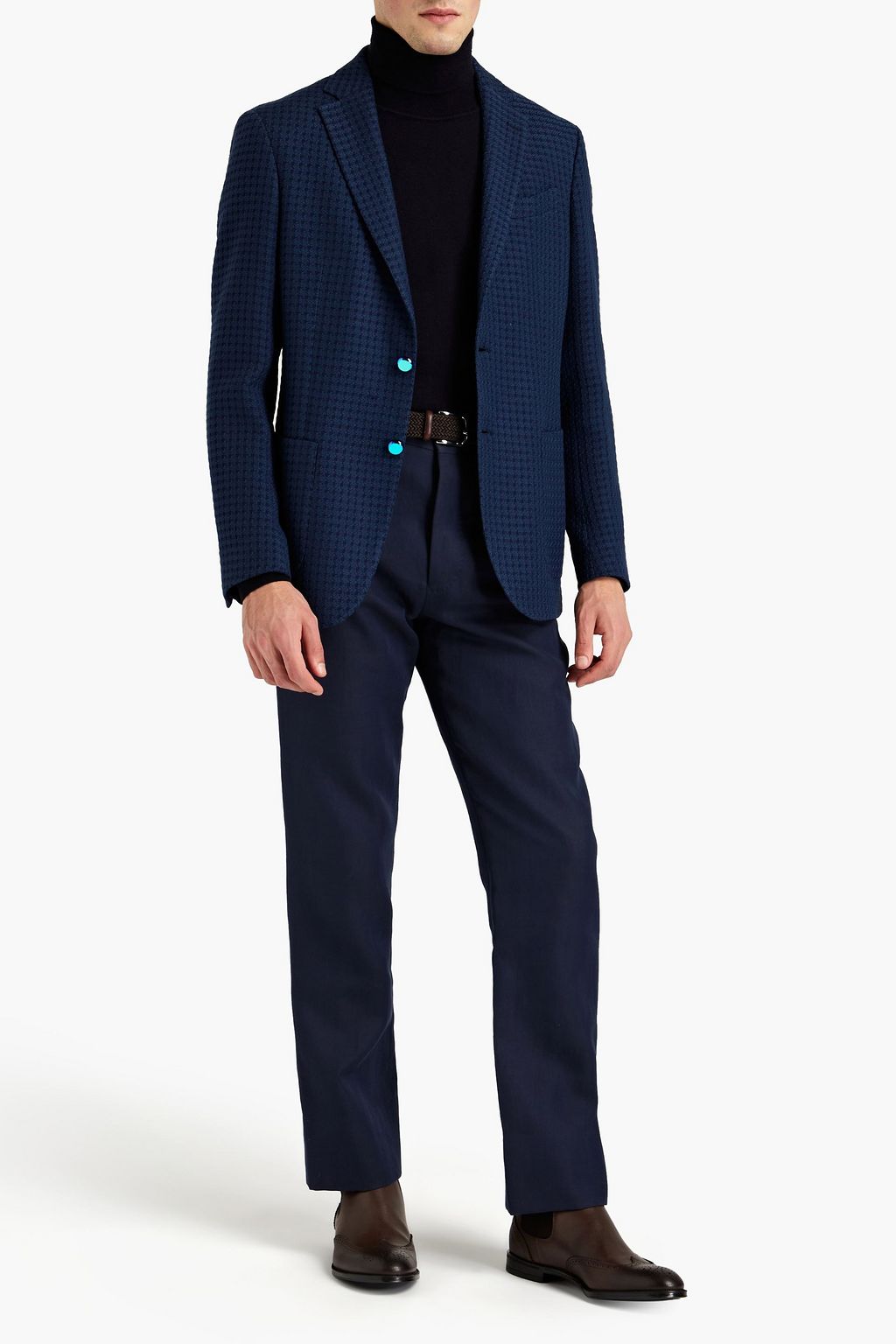 ETRO Slim-fit cotton-blend jacquard blazer