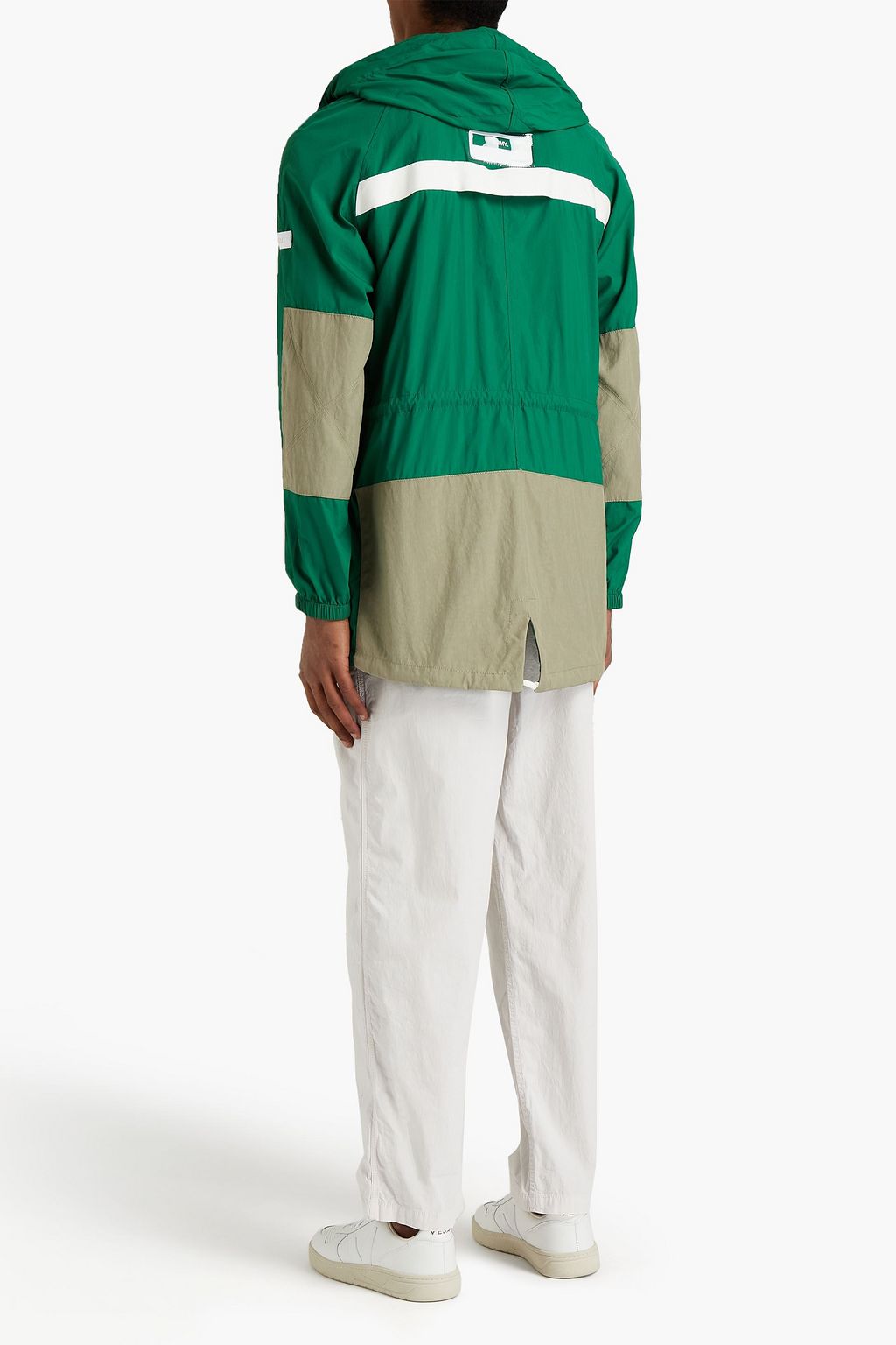 ARMY BY YVES SALOMON Logo-appliquéd shell hooded raincoat
