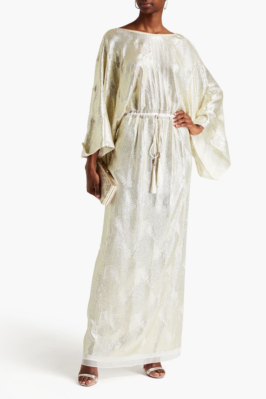 AMANDA WAKELEY Embellished crepe maxi dress