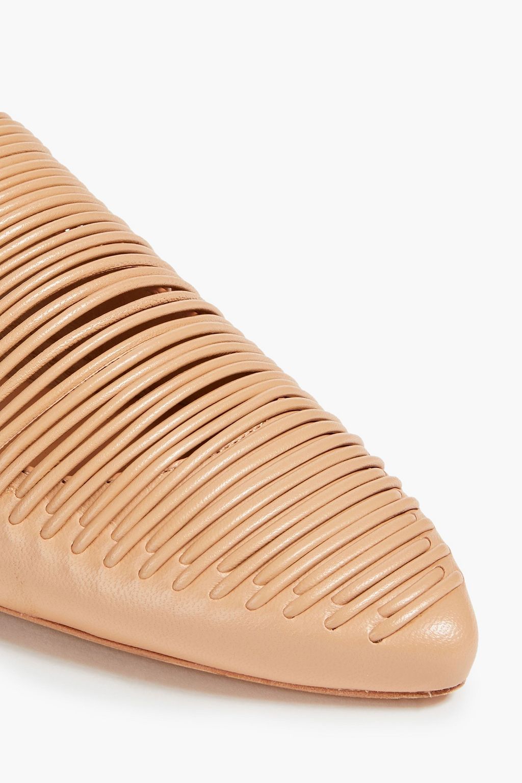 TORY BURCH Cutout leather slippers
