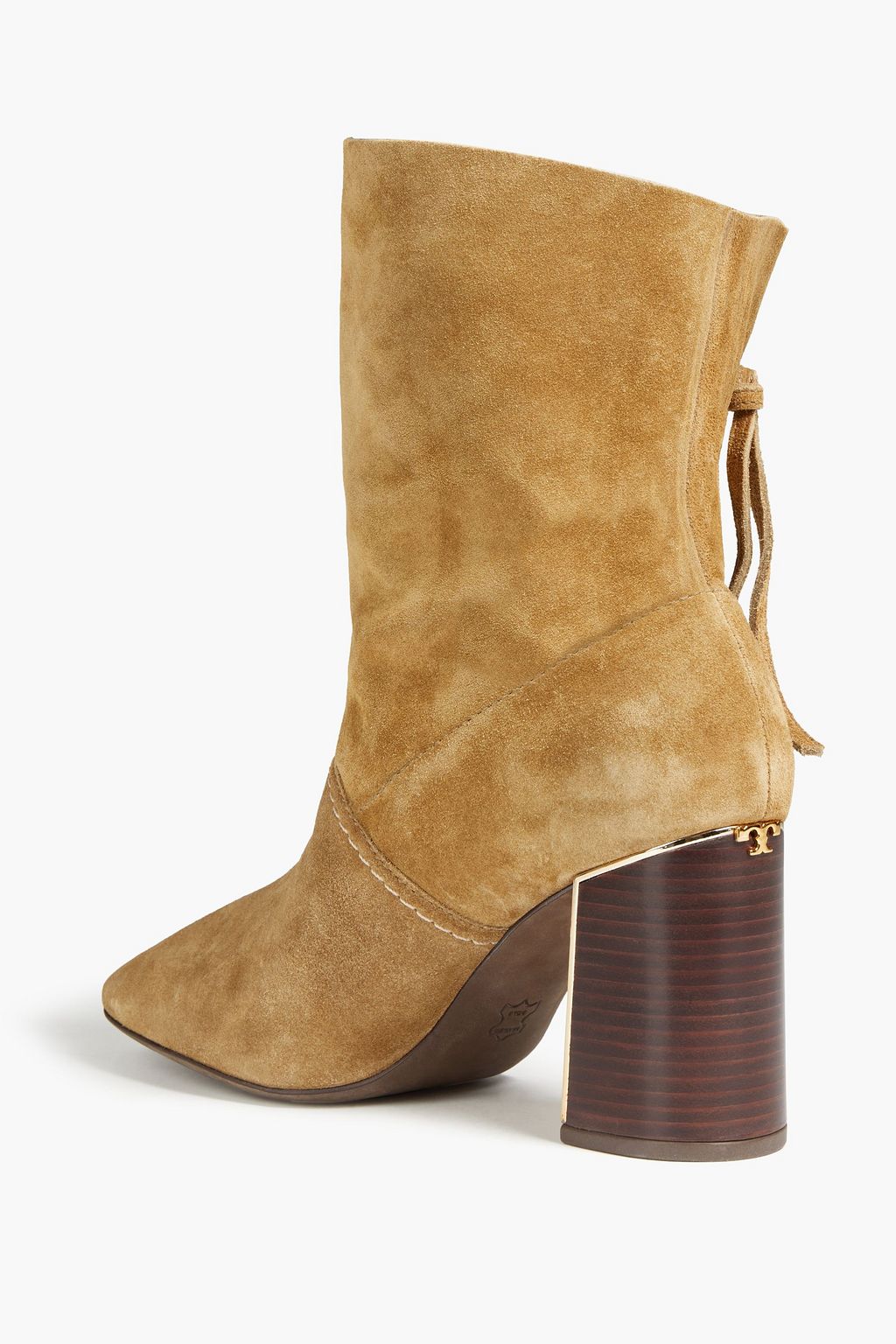 TORY BURCH Gigi 85 knotted suede ankle boots