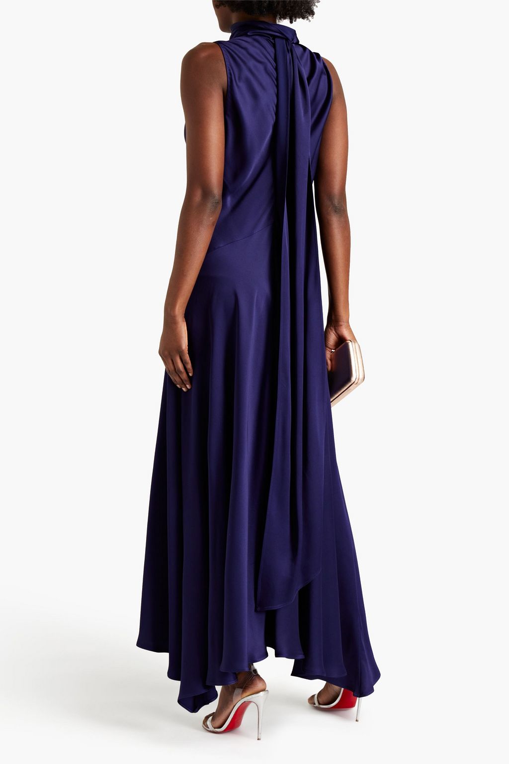 AMANDA WAKELEY Cutout satin-crepe maxi dress