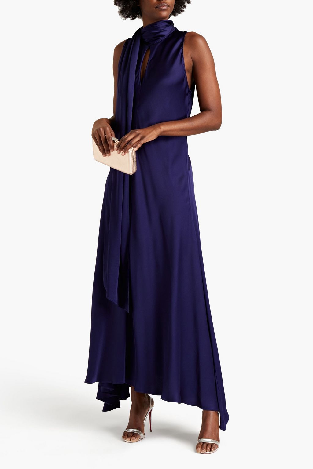 AMANDA WAKELEY Cutout satin-crepe maxi dress