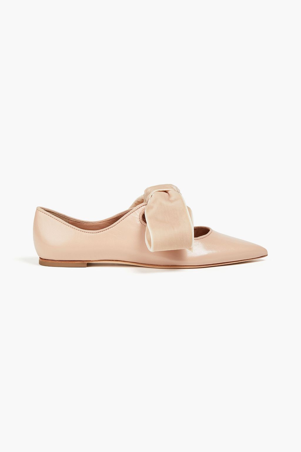 TORY BURCH Clara bow-embellished leather point-toe flats | Sale up to 70%  off | THE OUTNET