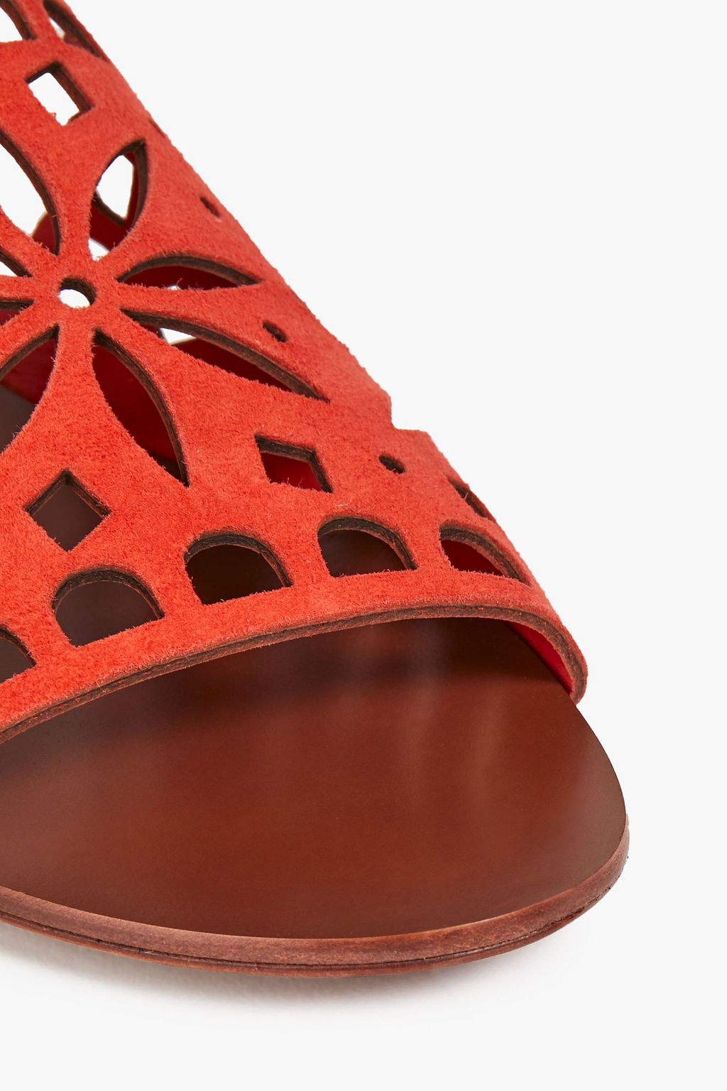TORY BURCH Laser-cut suede sandals