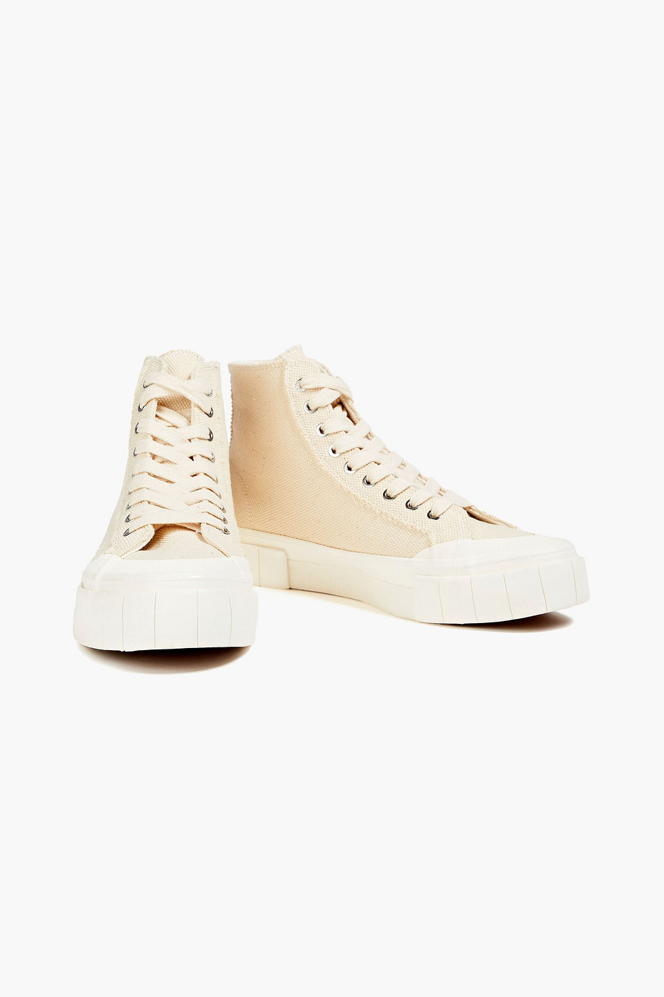 Good News Palm Two-tone Canvas Platform High-top Trainers In Neutrals