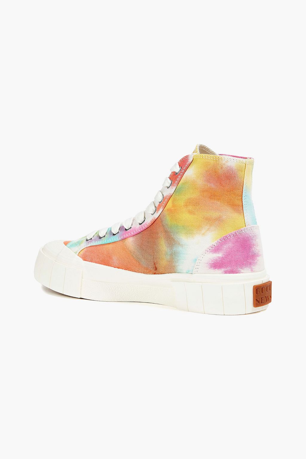GOOD NEWS Palm tie-dyed canvas platform high-top sneakers