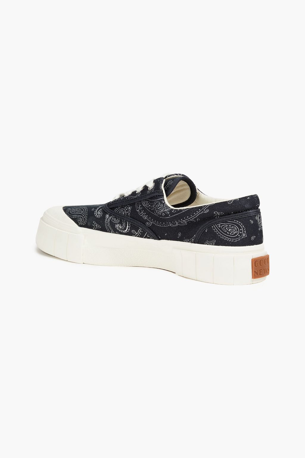 GOOD NEWS Opal paisley-print cotton-canvas platform sneakers
