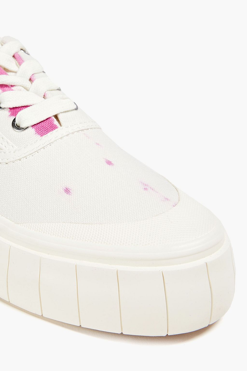 GOOD NEWS Opal printed canvas platform sneakers