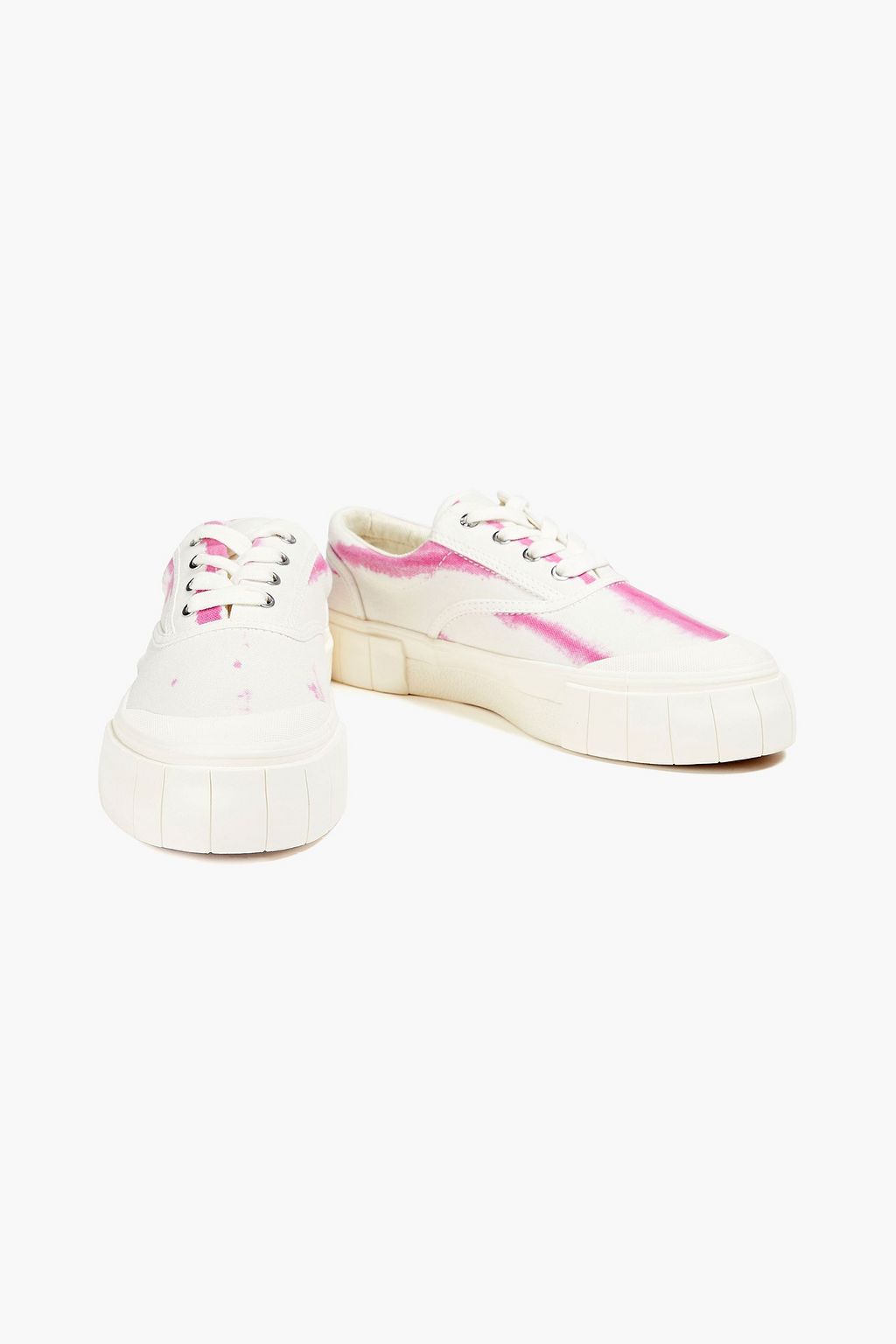 GOOD NEWS Opal printed canvas platform sneakers