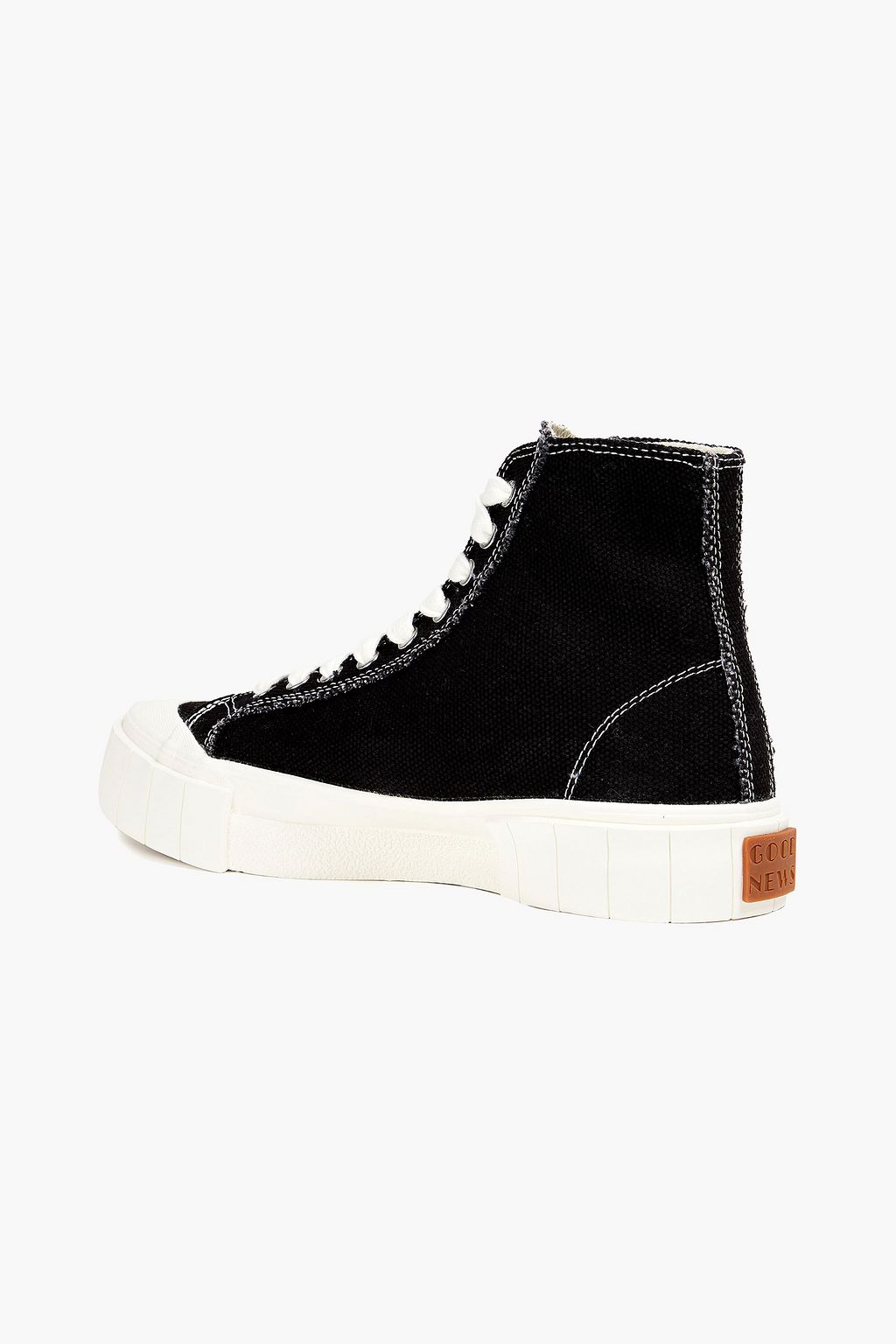 GOOD NEWS Palm two-tone canvas platform high-top sneakers