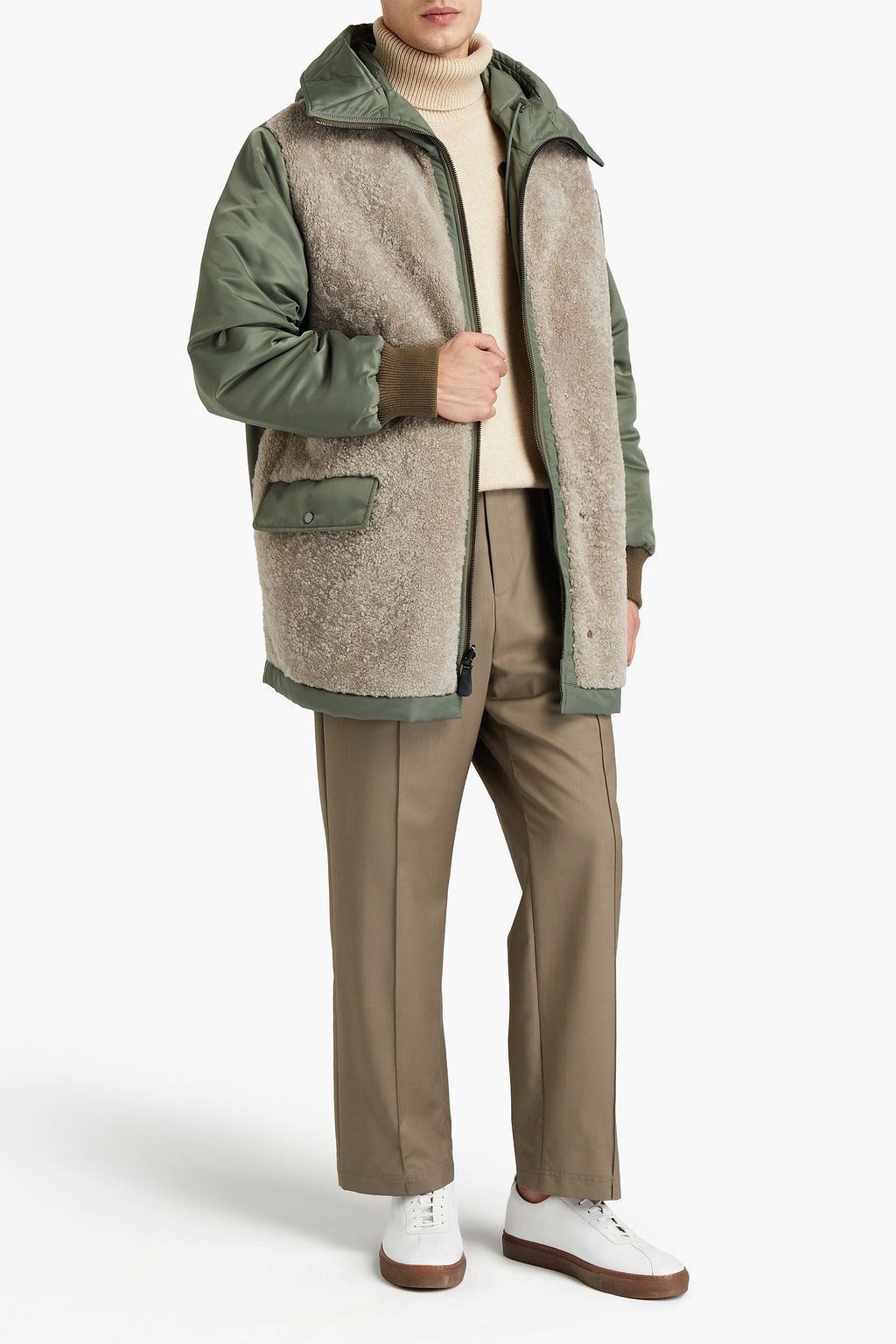 YVES SALOMON Shearling-reversible shell hooded parka