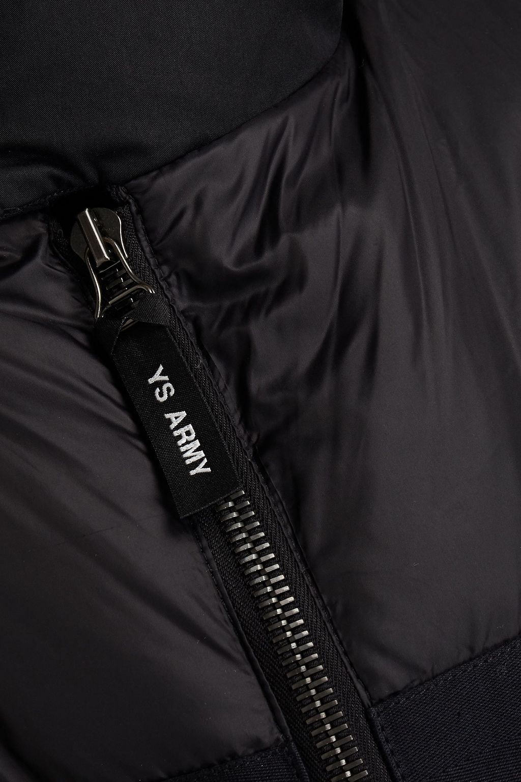 ARMY BY YVES SALOMON Shell-paneled gabardine down hooded jacket