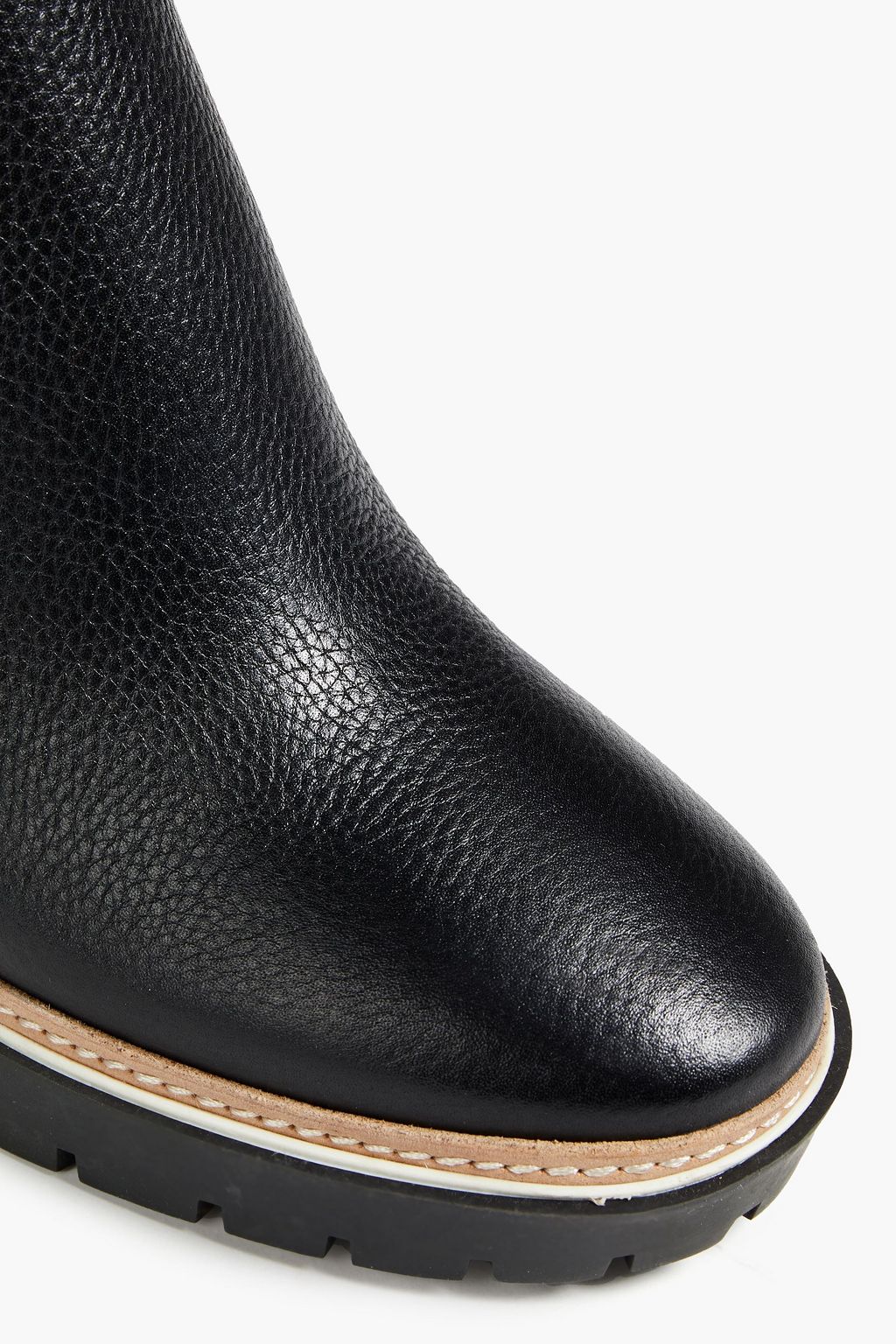 TORY BURCH Miller textured-leather ankle boots