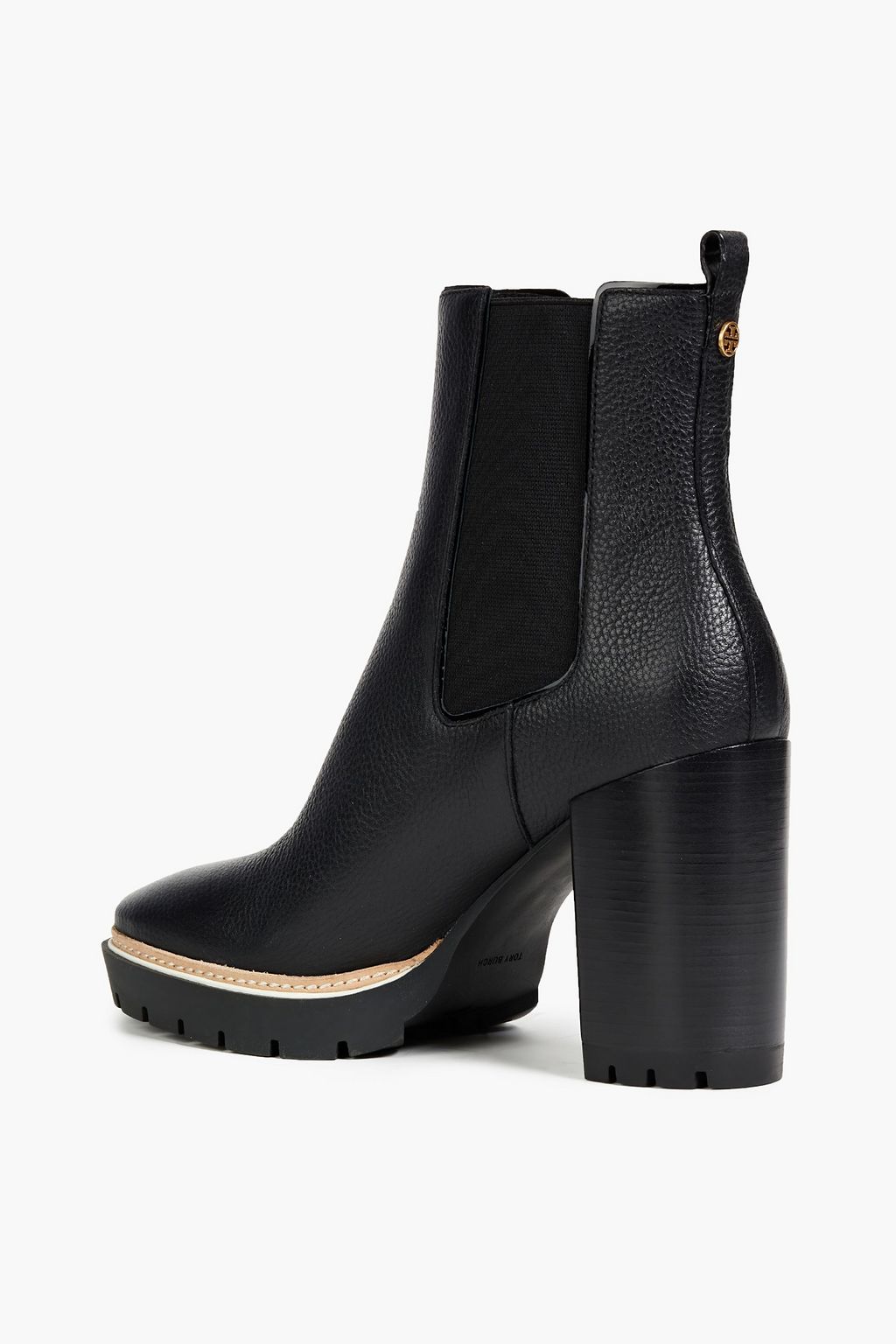 TORY BURCH Miller textured-leather ankle boots