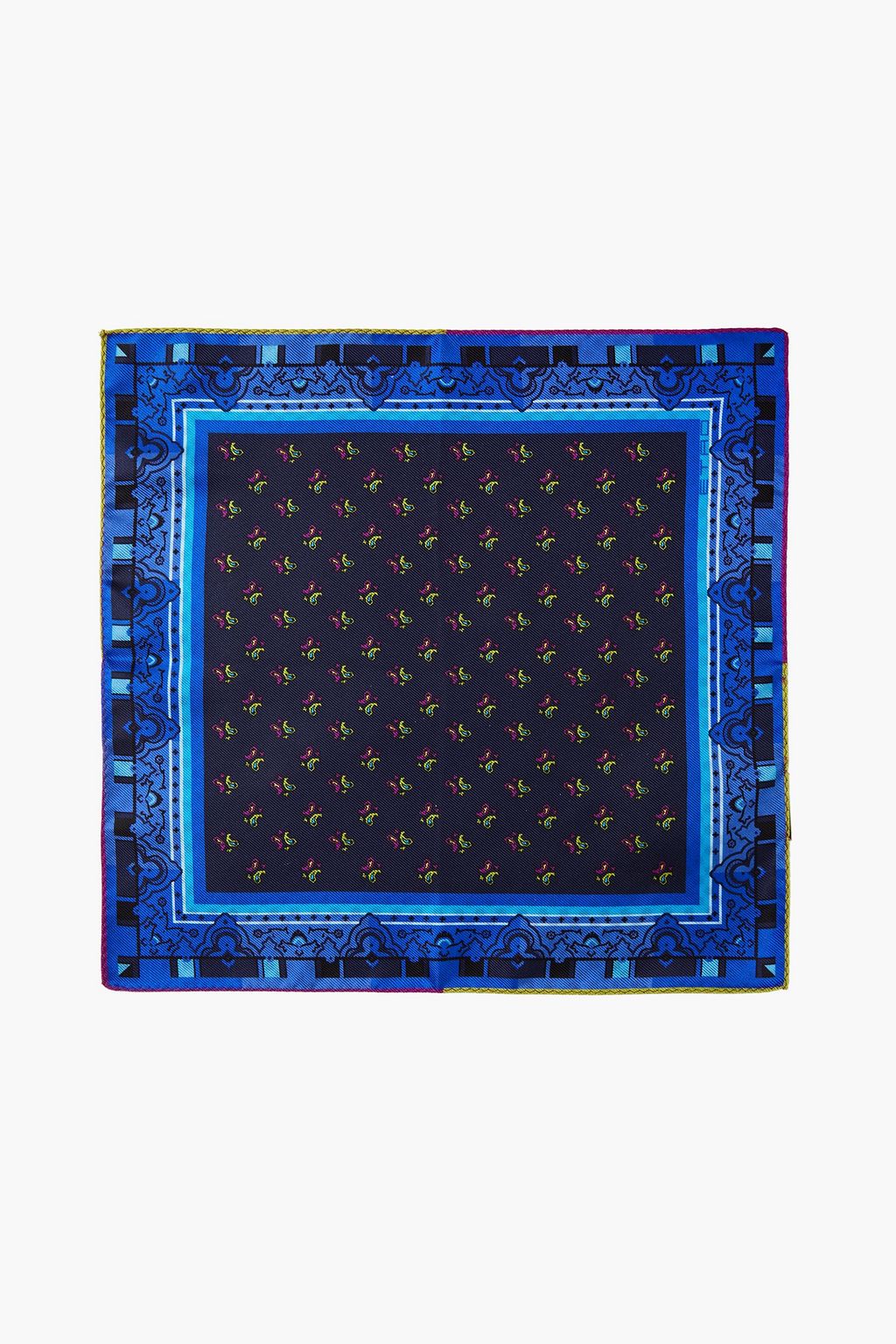 ETRO Printed silk-twill scarf