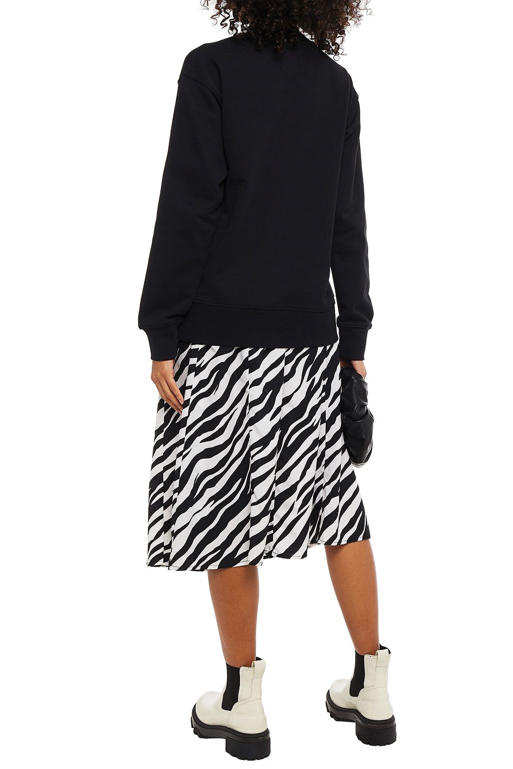 MARKUS LUPFER Sophie embellished embroidered French cotton-terry sweatshirt