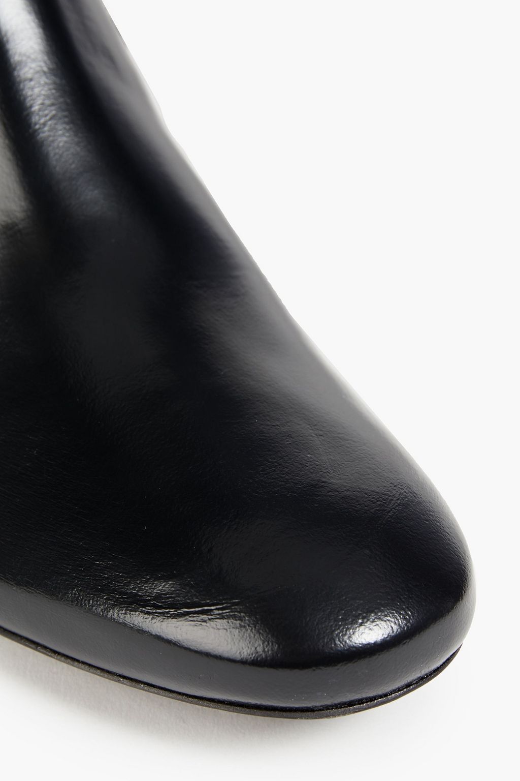 TORY BURCH Leather-paneled ribbed faux stretch-suede boots