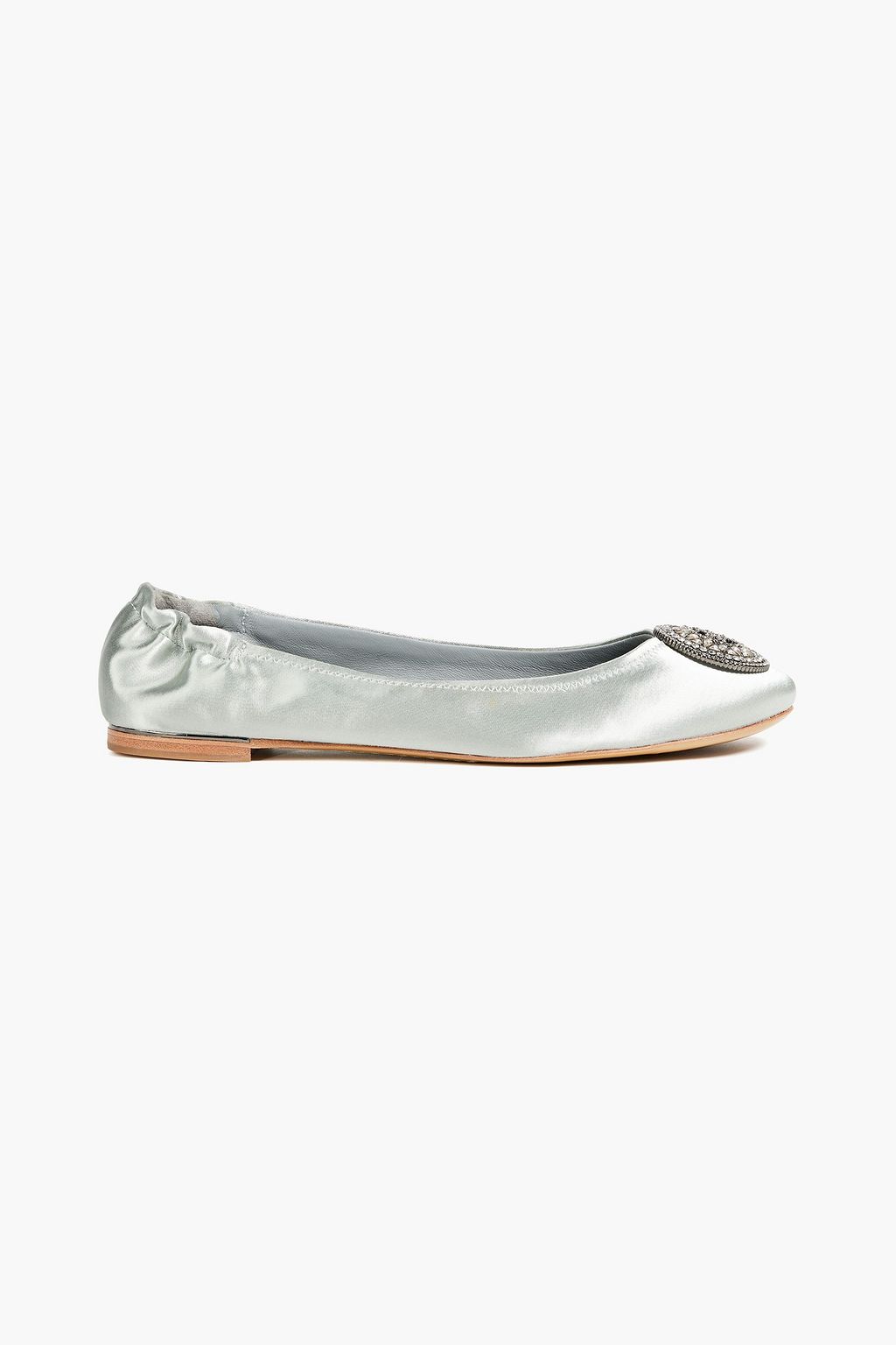 TORY BURCH Embellished satin ballet flats | Sale up to 70% off | THE OUTNET