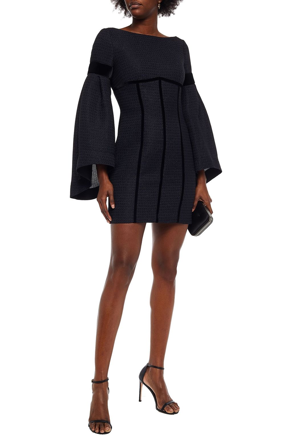 AMANDA WAKELEY Metallic jacquard mini dress