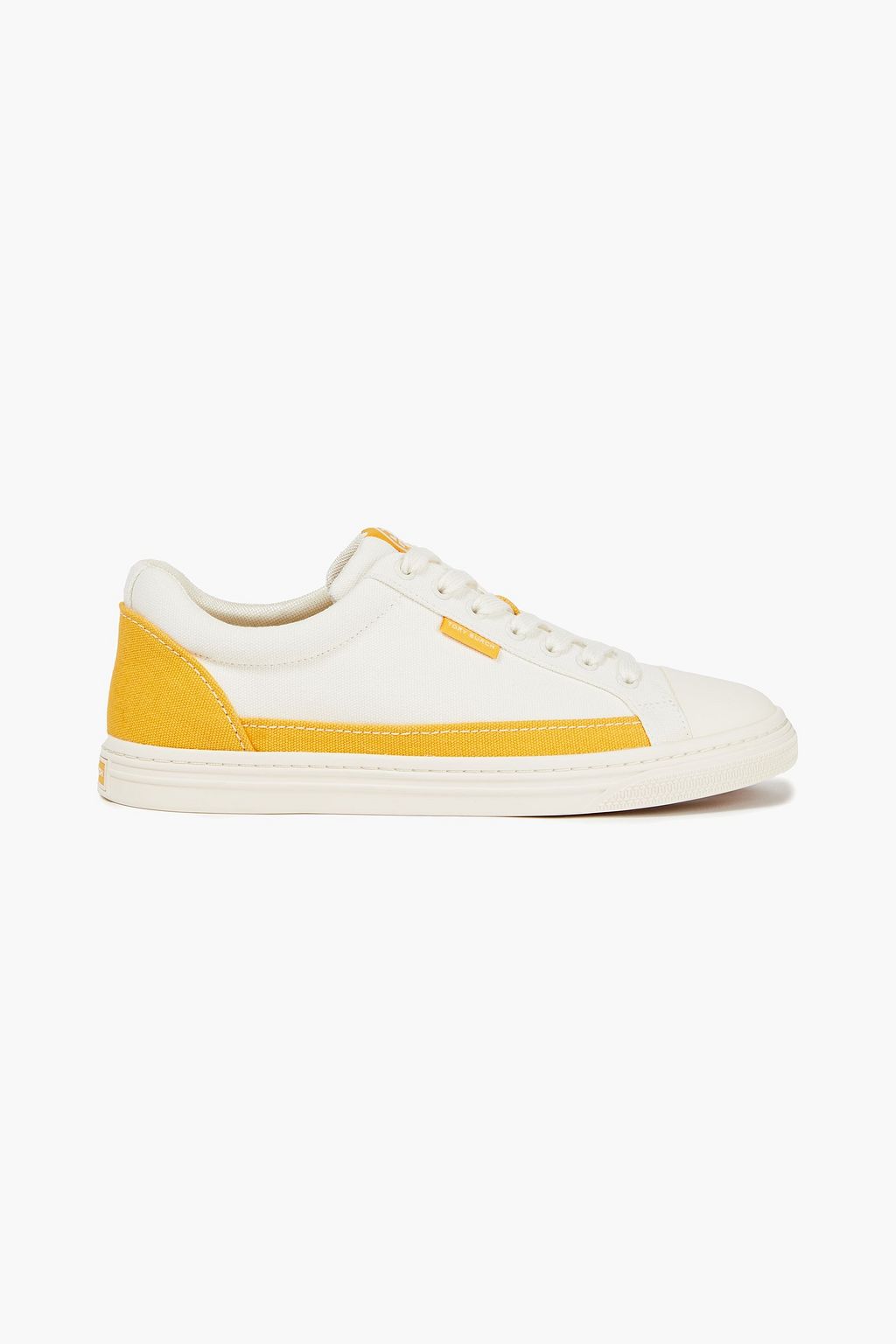 Marigold Two-tone canvas sneakers | TORY BURCH | THE OUTNET