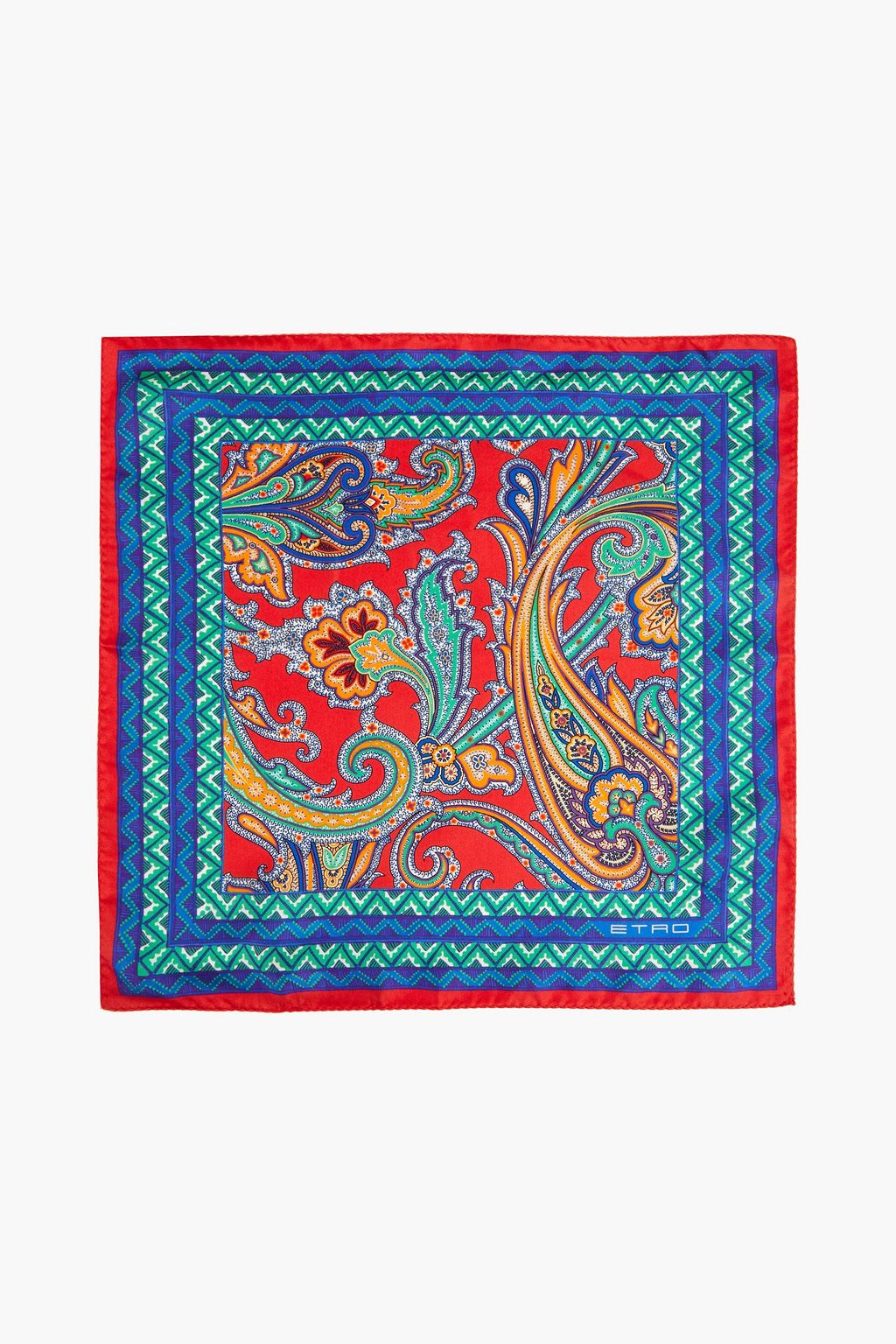 ETRO Printed silk-twill scarf