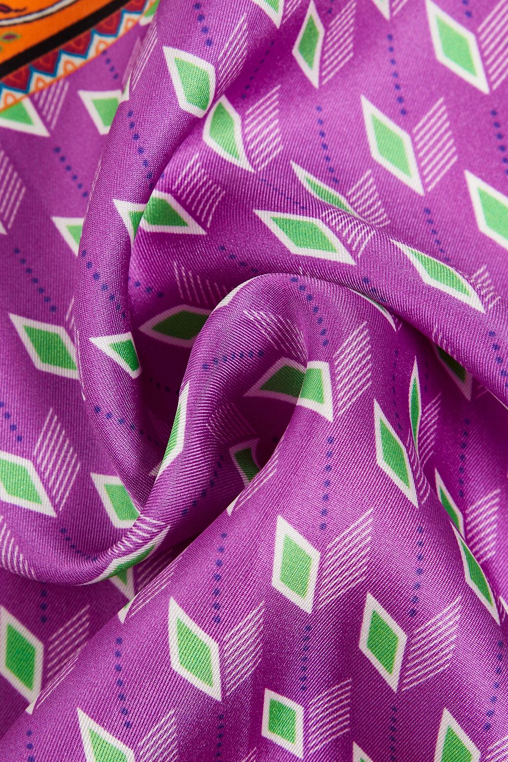 ETRO Printed silk-twill scarf