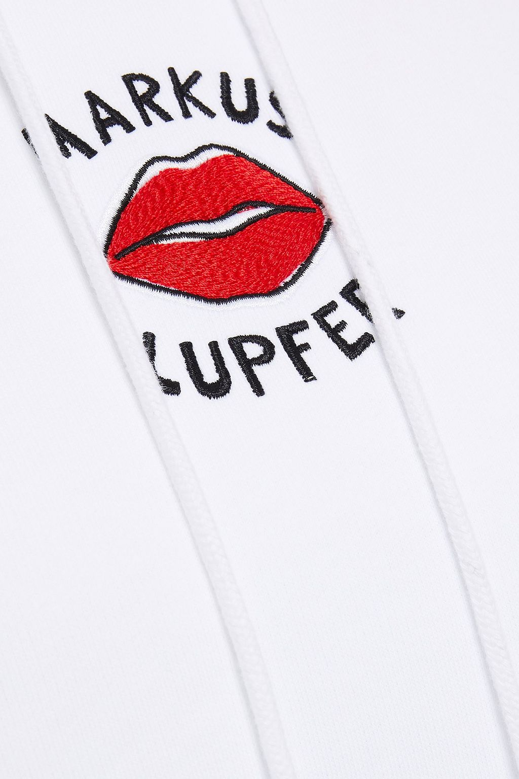 MARKUS LUPFER Carla embroidered French cotton-terry hoodie