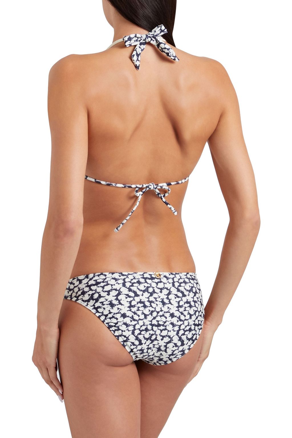 VIX PAULA HERMANNY Knotted floral-print triangle bikini top
