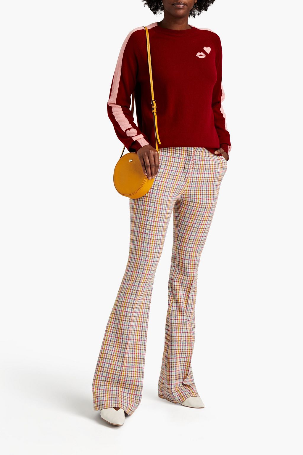 MARKUS LUPFER Monica intarsia cashmere sweater