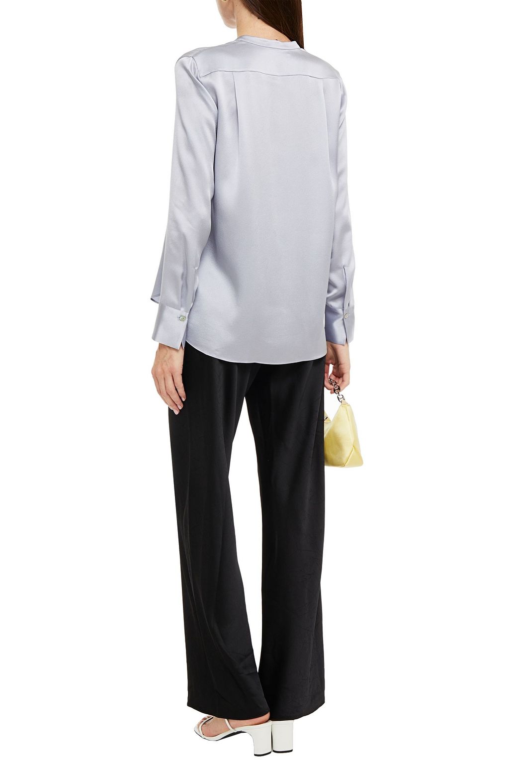 VINCE. Silk-charmeuse shirt