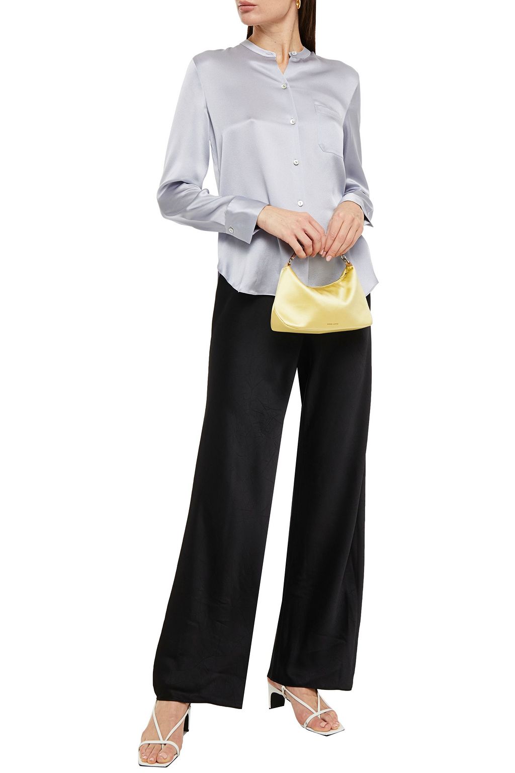 VINCE. Silk-charmeuse shirt