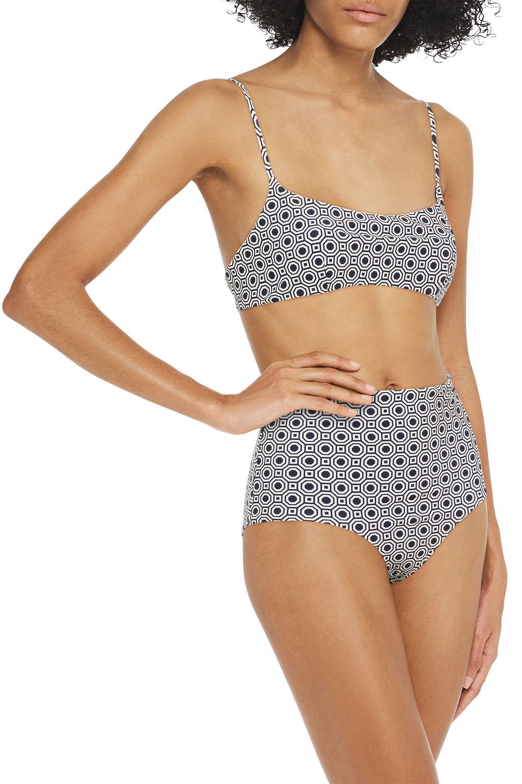 TORY BURCH Printed high-rise bikini briefs